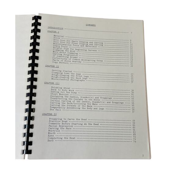 Carousel Horse Wood Carving Instruction Workbook Pattern Ken Hughes 1/3 Size - Picture 7 of 11